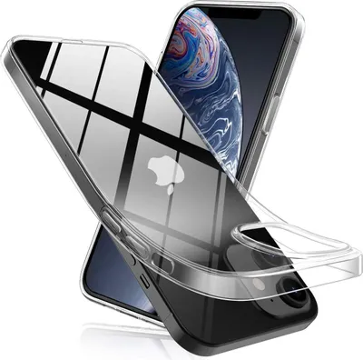 Produktbild von König Design Handyhülle Silikon Transparent für Apple iPhone 12 Mini, widerstandsfähig, superschlank & federleicht, volle Zugänglichkeit, erhöhter Rand für Kamera- & Bildschirmschutz, erhält Originaldesign, Schutz vor Stößen, Kratzern & Staub, nahezu unsichtbar, angenehm in der Hand