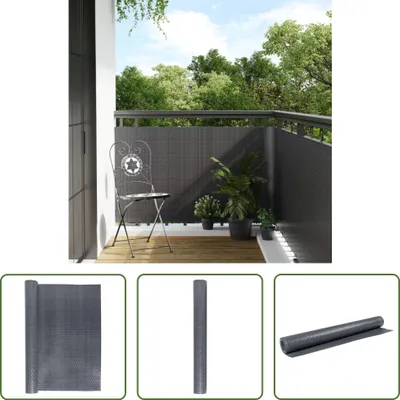 Image de The Living Store Brise-vue pour balcon anthracite 300 x 90 cm en polyrotin