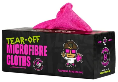 Obrázek produktu pro Muc-Off, utěrka z mikrovlákna, určená k odstraňování nečistot, 50 kusů, růžová barva. Univerzální velikost