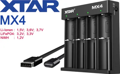 Produktbild von XTAR Battery charger universal Li-ion/NiMH - 4 slots