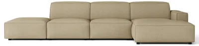Obrázek produktu pro Selsey Sellmo – Rohová sedačka, látka chenille, tmavě béžová, 344 cm