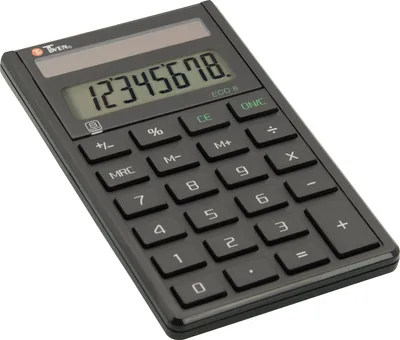 Produktbild von TWEN Taschenrechner Eco 8 Display: 1 x 8-stl. Farbe: schwarz