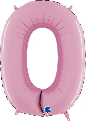 Produktbild von Grabo Folienballon Nummer 0, Pastellrosa, 66 cm