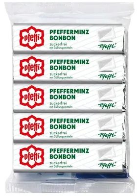Produktbild von Pfeffi Pfefferminz Bonbon zuckerfrei 5er