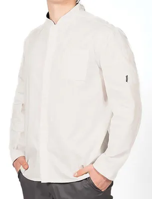 Image de Le Chef DF118L | Prep Jacket Longsleeve Veste de cuisine - Couleur : White - Taille : M