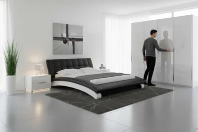 Produktbild von Doppelbett Weiches Kopfteil Hochwertige Matratze Großes Bett Neu
