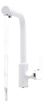 Immagine prodotto di Rubinetto da cucina, in ottone e acciaio inossidabile, orientabile a 360°, comando a tre vie, diametro di montaggio 30 mm, intervallo di temperatura 0-80 °C