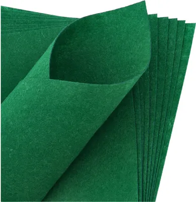 Produktbild von Dekolo Bastelfilz Filzfarben Filzstoff starker Nadelfilz 2mm 20x30cm 10 Stück weiche dekorative Filzblätter Filzmatten Dunkelgrün