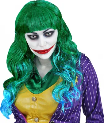 Produktbild von Evil Joker Langhaarperücke für Fasching & Halloween