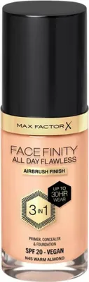Image de Max Factor Facefinity All Day Flawless 3 In 1 Foundation N45-Warm Almond 30ml