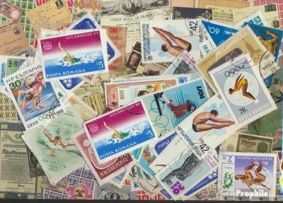 Produktbild von Briefmarken Motive 50 verschiedene Schwimmsport Marken