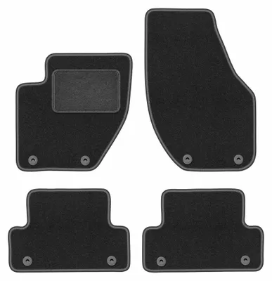 Imagen del producto de Alfombrillas de moqueta para Volvo V40 II 2012- (familiar/Cross country) – juego de 4 piezas, gris grafito, a medida – Wielganizator LUX
