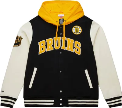 Produktbild von M&N Midweight Hooded Fleece Jacke - Boston Bruins - M