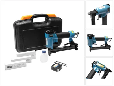 Obrázek produktu pro Güde KN 14 Sešívačka na stlačený vzduch IG 1/4" ( 40088 ) + 1800x sponky + olej + ochranné brýle + kufr