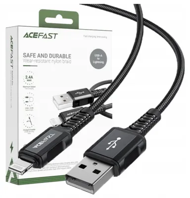 Zdjęcie produktu dla ACEFAST C4-02, 1,8 m, Lightning, USB C, Męska, Męska, Czarny