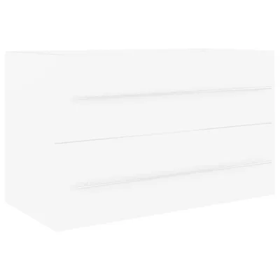 Image de Armoire d'évier Blanc 80x38,5x48 cm Bois d’ingénierie