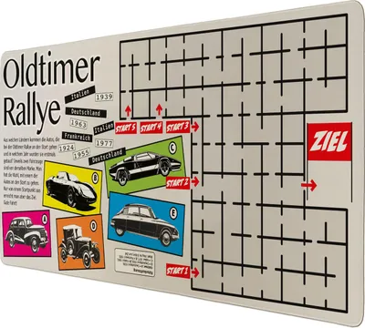 Produktbild von Oldtimer Rallye Schreibtischunterlage 89x40cm XXL Mauspad