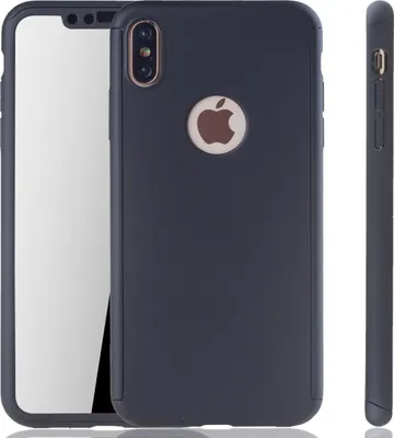Zdjęcie produktu dla Etui na telefon komórkowy Pokrowiec ochronny na Apple iPhone XS Max Pełna obudowa Osłona ekranu 360 Czarny