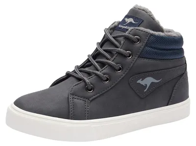 Produktbild von KangaROOS Kavu I High-Top Kinder Sneaker Uni blau gefüttert Winterschuhe , Schuhgröße:35 EU