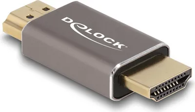 Produktbild von Delock HDMI Adapter Stecker zu Stecker 8K 60 Hz grau Metall