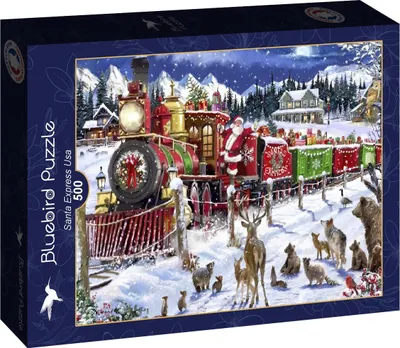 Image de Bluebird Puzzle Jeu de piste de Noël Santa Express Usa - 500 pièces Noël