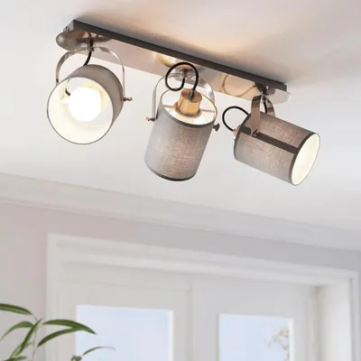 Produktbild von EGLO Villabate, Schienenlichtschranke, E14, 3 Glühbirne(n), LED, 220-240 V, Grau, Nickel