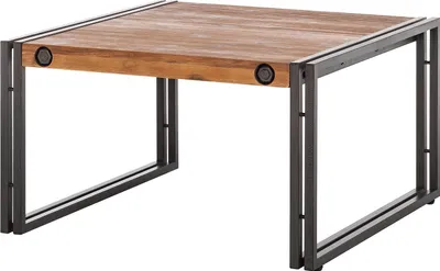 Produktbild von home24 Couchtisch - Akazie Massiv / Metall - 70 cm