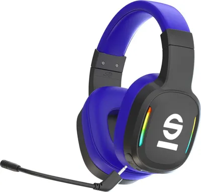 Image de Sparco SPWHEADPHONEPRO Casque & écouteurs Sans fil Bandeau Gaming USB Type-C Noir, Bleu