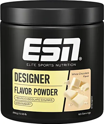 Produktbild von ESN Designer Flavor Powder White Chocolate, Natürliche Aromen, Weiße Schokolade, 250 g, 1 Stück(e), Deutschland