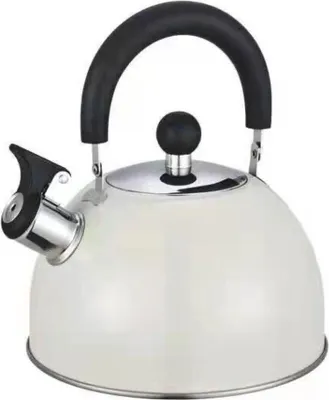 Produktbild von RHP Induktion Edelstahl Wasserkessel mit Pfeife (2,5L) I für alle Herdplatten Cremeweiß