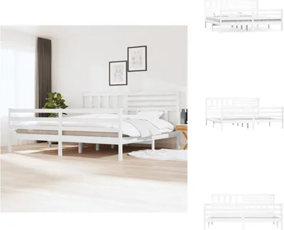 Obrázek produktu pro vidaXL Postel z masivu bílá 200x200 cm - Postele a válendy
