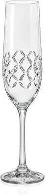 Produktbild von Sektgläser Sektglas Kristallglas CROSS klar geschliffen 190 ml 2er Set Bohemia Crystalex
