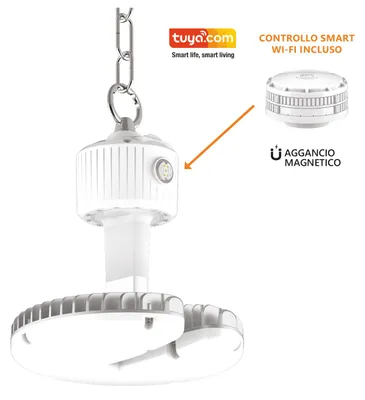 Obrázok produktu pre Alcapower LED UFO halový reflektor 80 W Wi-Fi Smart CCT 10 000 lm 120° IP65 – profesionálne vysokovýkonné osvetľovacie riešenie