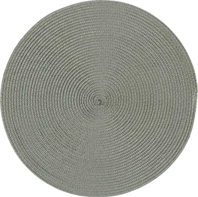 Produktbild von Tischset rund Polypro grau, 6 Stück. 2003-14