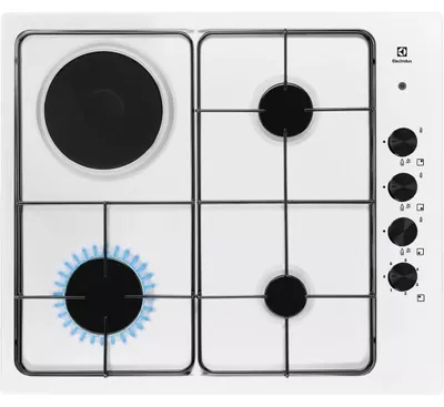 Image de Electrolux EGL62821OW, blanc, intégré, 58 cm, combiné, émaillé, 4 zone(s)