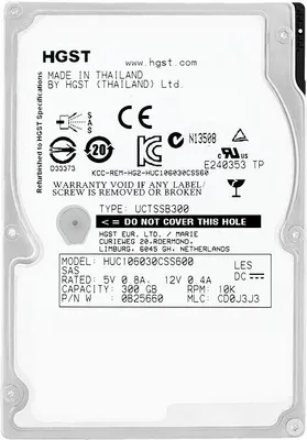 Produktbild von Festplatte HGST 300Gb HUC106030CSS600 10000Rpm Sas II 2.5'' Zoll