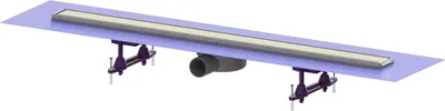 Obrázek produktu pro Sprchová žlabová vana Linearis Compact L: 950 mm, DN 50, WaD, kryt V2A, K 3, 1 ks.