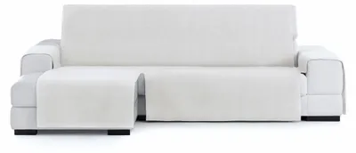 Sofa-Bezug für Chaise Longue 290 cm, links, weiß