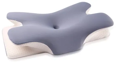 Image de Oreiller cervical oreiller - Mousse à mémoire de forme - Forme ergonomique - Bleu