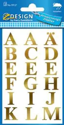 Produktbild von Buchstaben wetterfest gold 2 Bogen Schrift Times Bold 65pt
