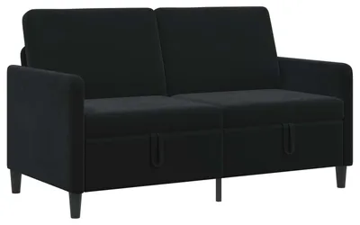 Produktbild von vidaXL Sofa mit Stauraum Schwarz 152 x 78 x 87 cm Polyester