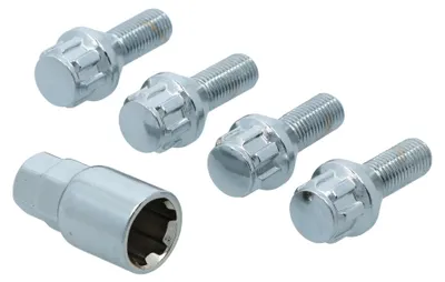 Produktbild von Carpoint Radsicherungsbolzen Satz M12x1,5 Typ B Konisch - Länge 26mm