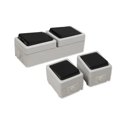 Produktbild von Feuchtraum Set McPower "Taff Vorraum" 3-teilig, grau, IP44