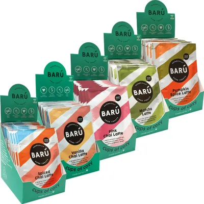 Produktbild von Barú Chai Latte & More Instant Getränkepulver – 5× Discovery Pack (60 Sachets)