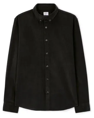 Produktbild von Celio Herren Hemd aus 100 % Baumwolle mit Jacord-Muster in Schwarz, Größe XXL