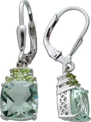 Produktbild von Amethyst Ohrringe Silber 925 Peridot Natur Edelsteine