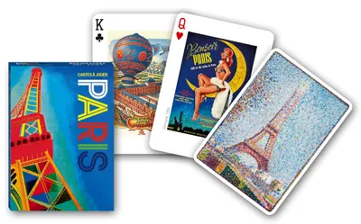 Immagine prodotto di Piatnik, mazzo di carte da gioco, Parigi, 54 carte, rosso e nero