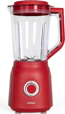 Obrázek produktu pro Mixér LIVOO DOP242R, 1,5 l, 600 W, 2 rychlosti + turbo, nerezové nože, chilli červená