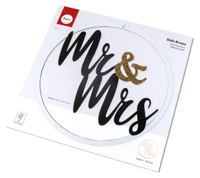 Obrázek produktu pro Dřevěné korunky „MR & MRS“ 30 cm
