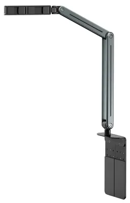 Produktbild von Tablet- und Handyhalterung - Gooseneck Bett-Klemmhalter - Für 12–33 cm Geräte - Edelstahl - Verstellbarer Arm - Grau
